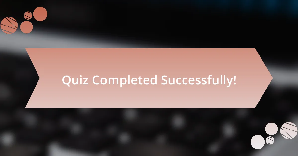 Quiz Completed Successfully!